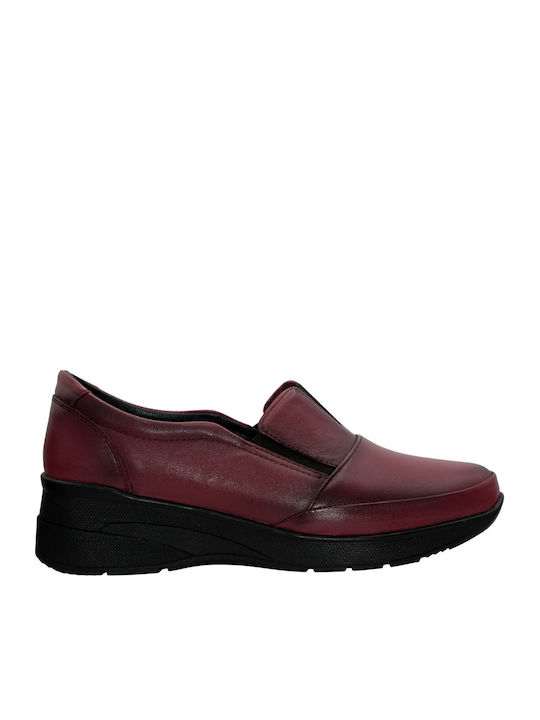Leather Women's Moccasins in Black Color