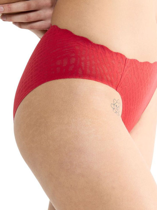 Feel Bliss Damen Slip Nahtlos Red