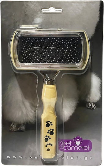 Pet Camelot Slicker Brush for Misc Hair Lengths Double Sided for Coat Grooming