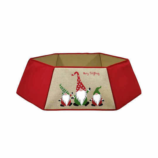 Christmas Tree Skirt Fabric Red M65xH80xD80cm.