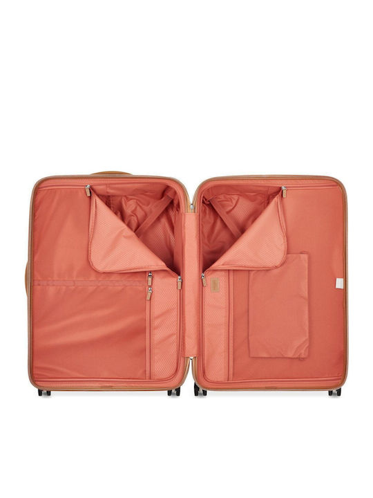 Delsey Chatelet Air Large Travel Suitcase Hard Beige with 4 Wheels Height 82cm