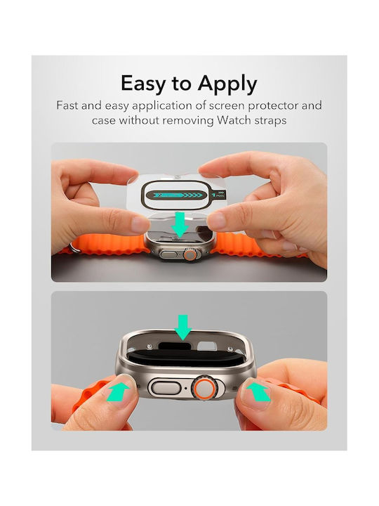 ESR Armorite Plastic Case in Black color for APPLE WATCH Ultra 1, Ultra 2, Ultra 3