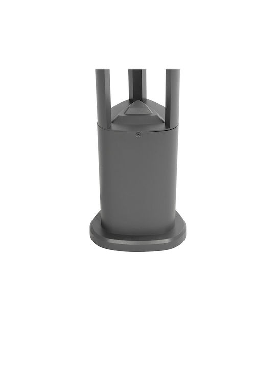 GloboStar Outdoor Floor Lamp Small Post LED 15W with Warm White Light IP65 Gray