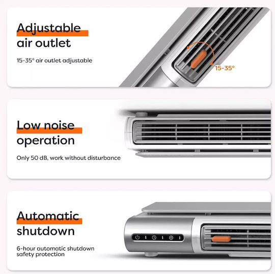 Ciarra Αερόθερμο Δωματίου Δαπέδου Γκρι 400W