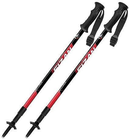 Fizan F56 Explorer Τηλεσκοπικά Μπατόν Ορειβασίας Αλουμινίου 2τμχ Κόκκινα