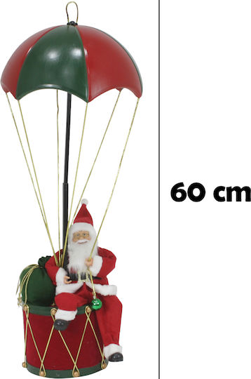 Bakaji Bakaji Babbo Natale Parachute Christmas Decoration Red Green 60 Cm