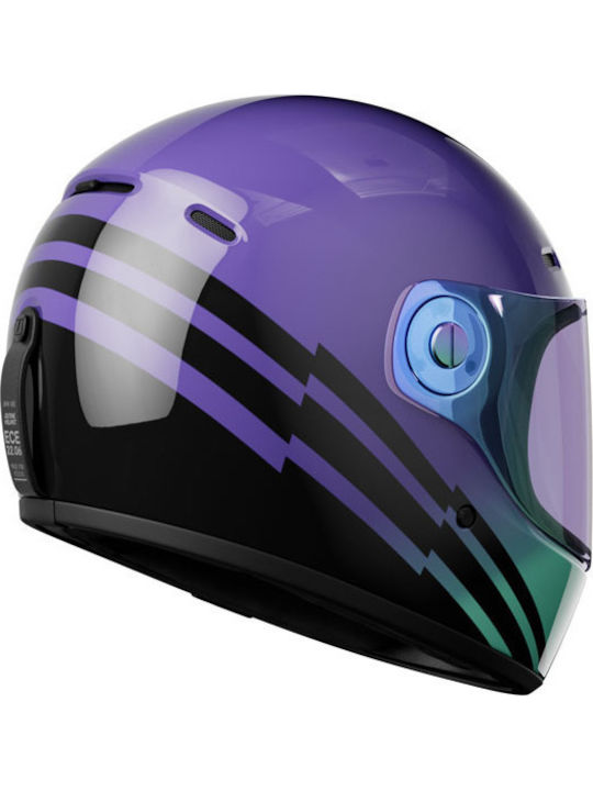 John Doe JD/ONE Spectral Purple Мотоциклетна каска Full Face ECE 22.06