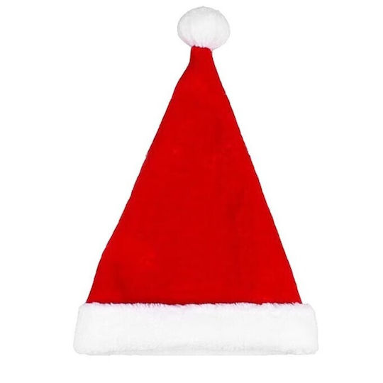 Weihnachts-Kappen Rot mit Muster Weihnachtsmann