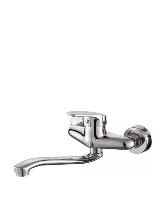 Korman Technik Μπαταρία Κουζίνας Τοίχου Ασημί Korman Technik Μπαταρία Κουζίνας Τοίχου Ασημί