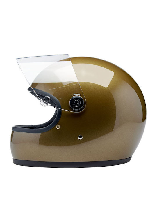Biltwell Gringo S Ugly Gold Metallic Motorcycle Helmet Full Face ECE 22.06