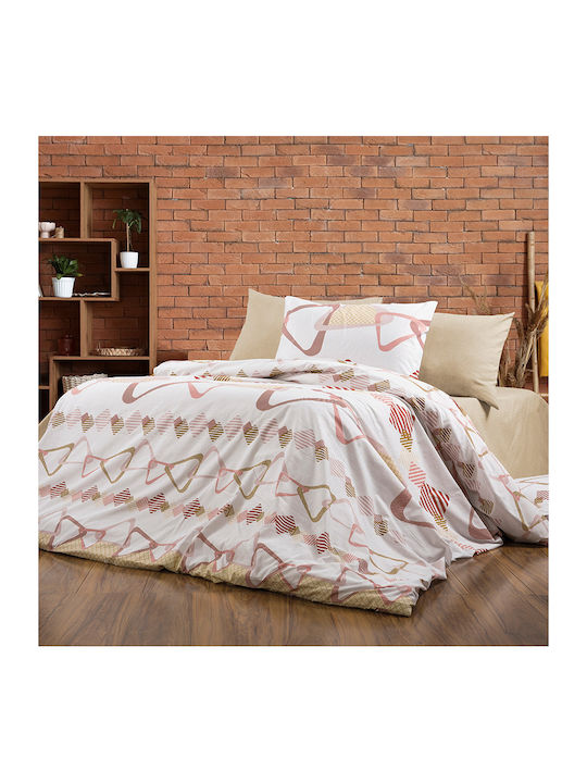 Dimcol Sheet Sets Single 160x240cm. White-beige 490 3pcs