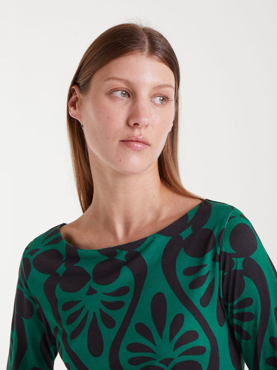 Midi Shirt Dress Green