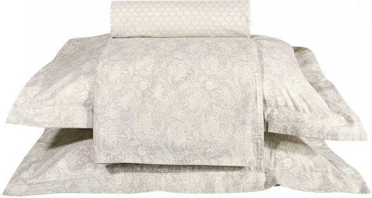 Greenwich Polo Club Duvet Cover Set Cotton Queen with 2 Pillowcases 220x240 Essential Ecru, Taupe