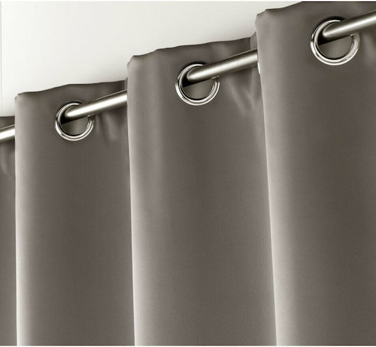 Atmosphera Verdunkelungsvorhang mit Grommets Grau 135x180cm