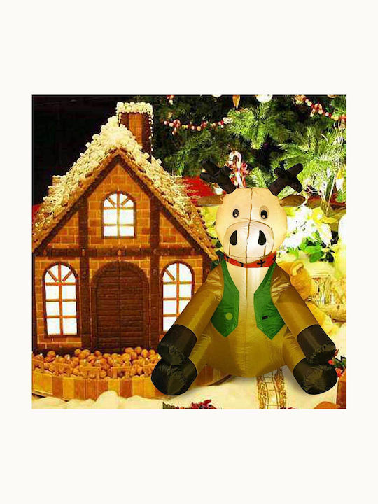 Bakaji Bakaji Inflatable Christmas Reindeer Large Height 120cm LED Lighting Outdoor