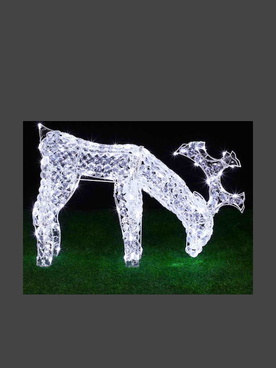 Bakaji Bakaji Rena Illuminated Decorated Reindeer 3D Acrylic 100 Cold White LED Lighting H42 cm