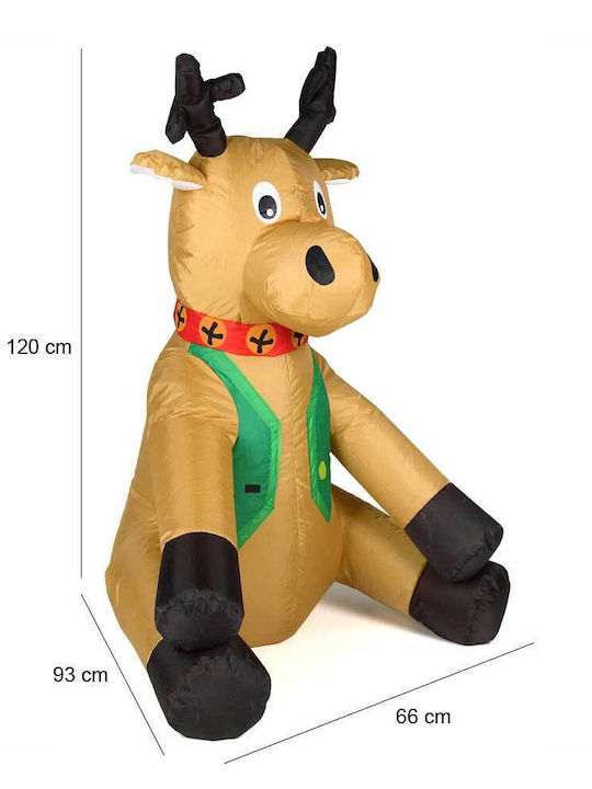 Bakaji Bakaji Inflatable Christmas Reindeer Large Height 120cm LED Lighting Outdoor