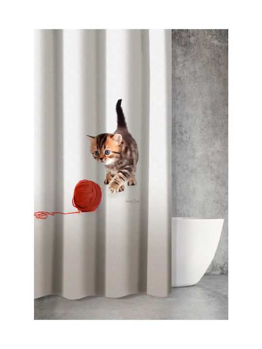 Saint Clair Animals Des 210 Duschvorhang Stoff 180x200cm Mehrfarbig 1728030217019