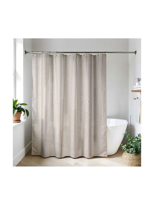 Atmosphera Κουρτίνα Μπάνιου 180x200cm Taupe