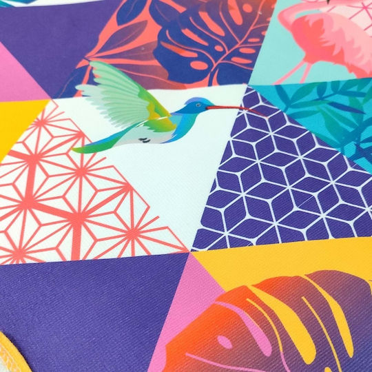 Multicolour Beach Towel Tropical Designs 75x150cm