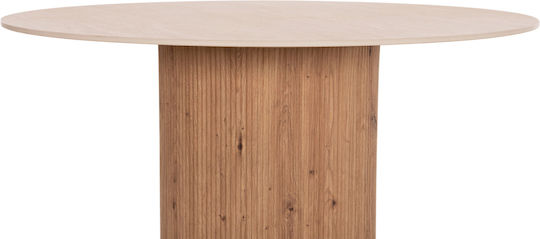 Twil Rund Tisch Speisesaal Ceramic, Travertine 126x126x77cm