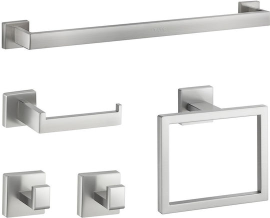 Vevor Badezimmerhaken Set Gebürsteter Nickel Set 5 Teile Badezimmerzubehör Edelstahl 24 Zoll 61,0 cm Handtuchstange Handtuchregal 2 Haken Bademäntel Handtücher Toilettenpapierhalter Badezimmer Wandhalterung Vevor Badezimmerhaken Set Gebürsteter Nickel Set 5 Teile Badezimmerzubehör Edelstahl 24 Zoll 61,0 cm Handtuchstange Handtuchregal 2 Haken Bademäntel Handtücher Toilettenpapierhalter Badezimmer Wandhalterung