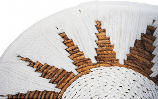 Atmosphera Wall Decor Plate White Wicker Material 40x8cm