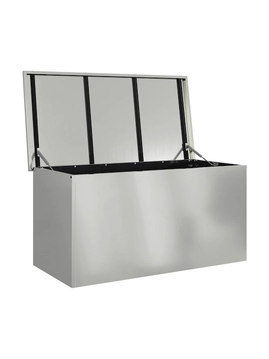vidaXL vidaXL Outdoor Storage Box Metal 220L Grey M100xP50.5xH50cm