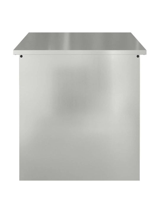 vidaXL Outdoor Storage Box Metal 175L Grey M80xW50.5xH50cm