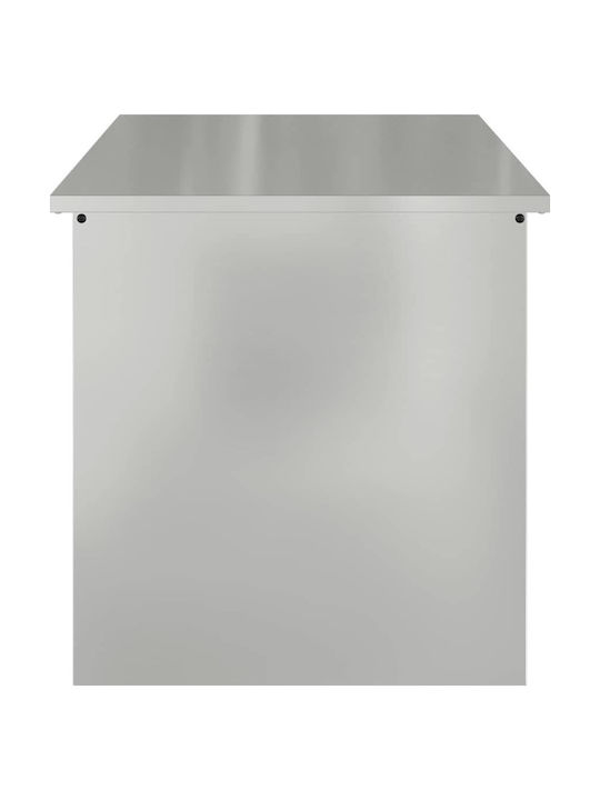 vidaXL vidaXL Outdoor Storage Box Metal 220L Grey M100xP50.5xH50cm