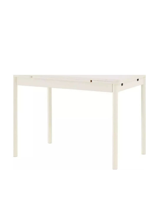 Set Mobila Living Extensibil Alb – 4 Scaune + 1 Bancă 108x69x73cm