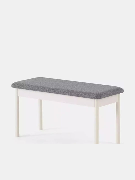 Set Mobila Living Extensibil Alb – 4 Scaune + 1 Bancă 108x69x73cm
