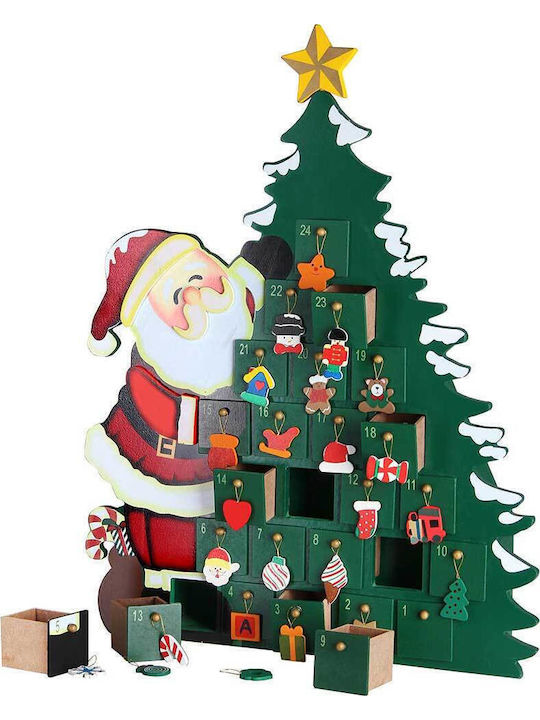 Bakaji Advent Calendar Wooden