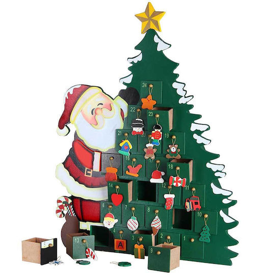 Bakaji Advent Calendar Wooden