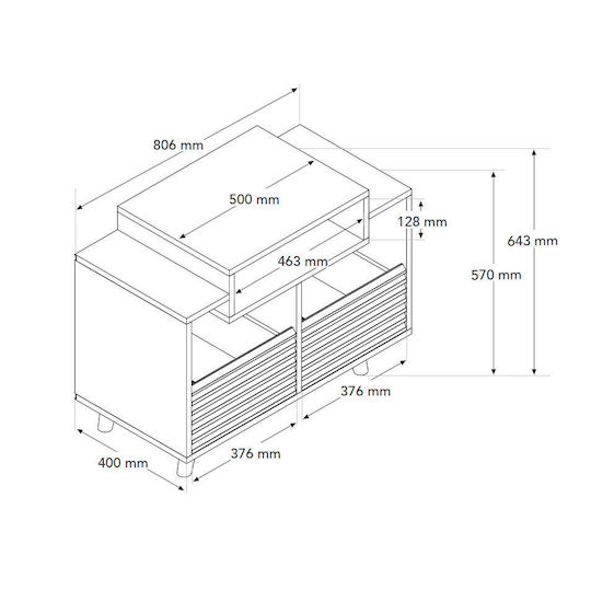 NorStone Mobilier Hi-Fi Negru