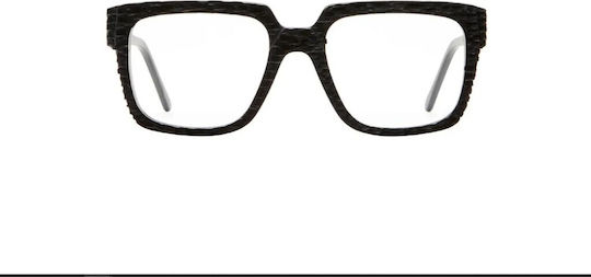 Kuboraum K3 Plastic Eyeglass Frame Black K3 BM