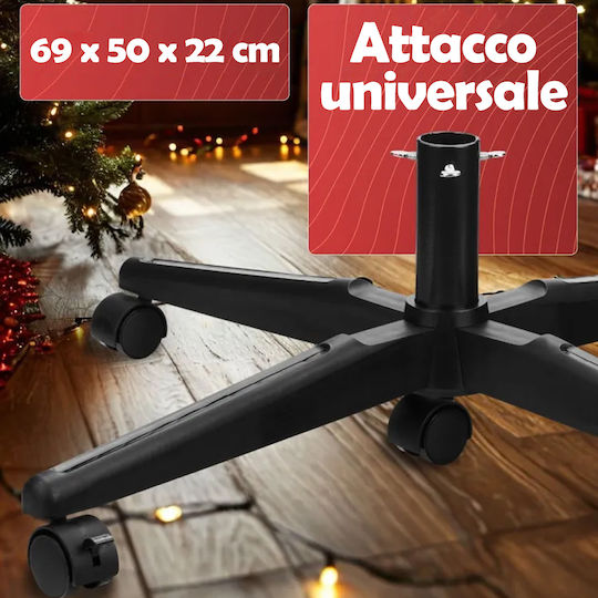 Weihnachtsbaumständer Metall Schwarz Ψάθινη Μ50xΠ22xΥ69εκ.