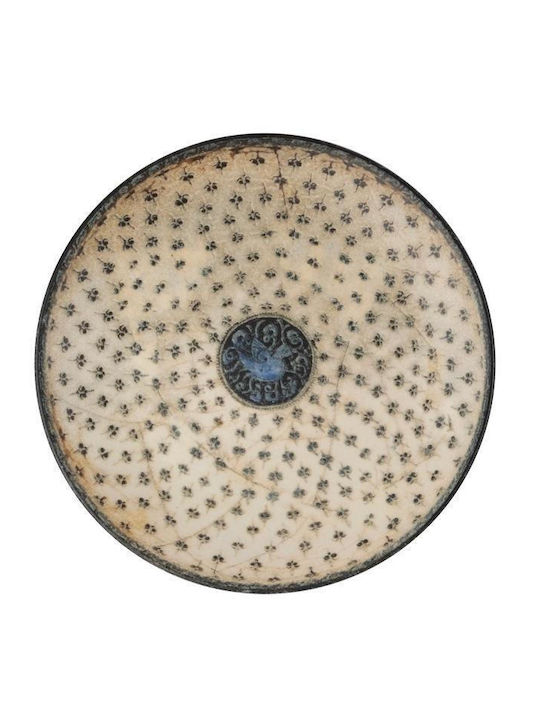 Kutahya Porselen Plate Shallow Blue with Diameter 21cm 6pcs