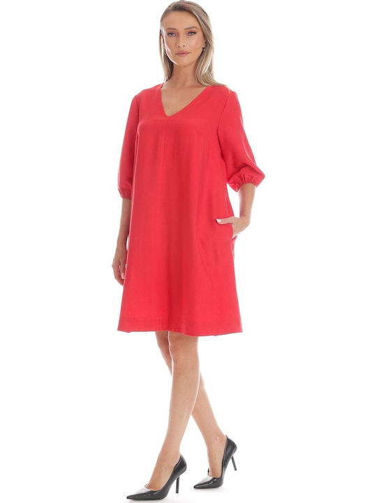 Sommer Mini Wickel Kleid Rote