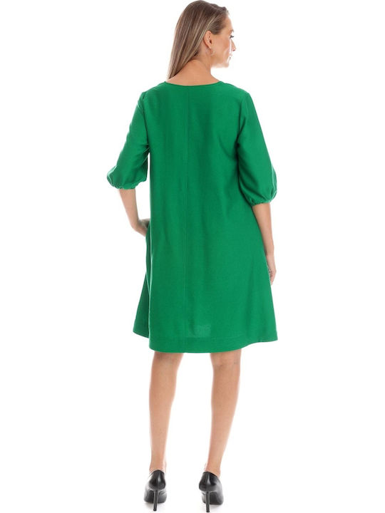 Rochie Mini Drapată Verde