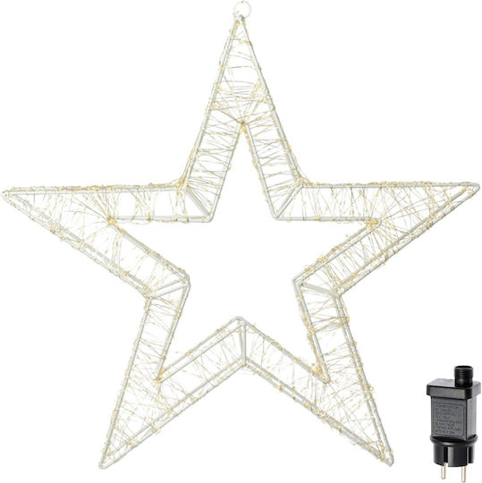 Bakaji Stea Tridimensională de Crăciun din Metal cu 2400 LED-uri cu Lumină Caldă Lățime 70 cm 02842877 Bakaji Stea Tridimensională de Crăciun din Metal cu 2400 LED-uri cu Lumină Caldă Lățime 70 cm 02842877