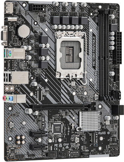 ASRock H610M-HDV/M.2+ D5 Motherboard Micro ATX με Intel 1700 Socket 90-MXBM50-A0UAYZ