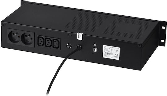 Ever ECO Pro 1200 AVR CDS 19" 2U USV 1200VA 780W mit 5 Steckdosen