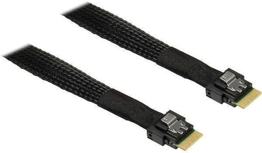 Inter-Tech - Cablu 70cm Negru (88885671)