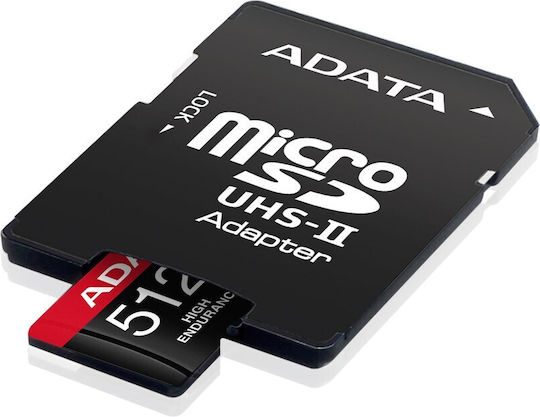 Adata High Endurance microSDXC 512GB U3 V30 A2 UHS-I 100MB/s with Adapter