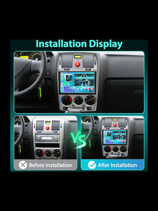 Car Audio System for Hyundai Getz 2002-2011 (Bluetooth/USB/WiFi/GPS/Apple-Carplay/Android-Auto) with Touch Screen 9"