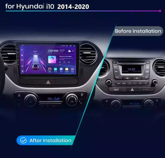 Auto-Audiosystem für Hyundai i10 2014-2020 (Bluetooth/USB/WiFi/GPS/Apple-Carplay/Android-Auto) mit Touchscreen 9"
