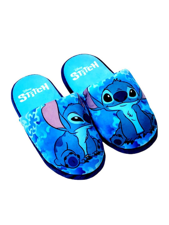 Kids Slippers Blue Stitch