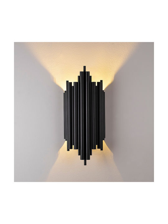 Opviq Lamp Wall with Socket E14 Black 22cm