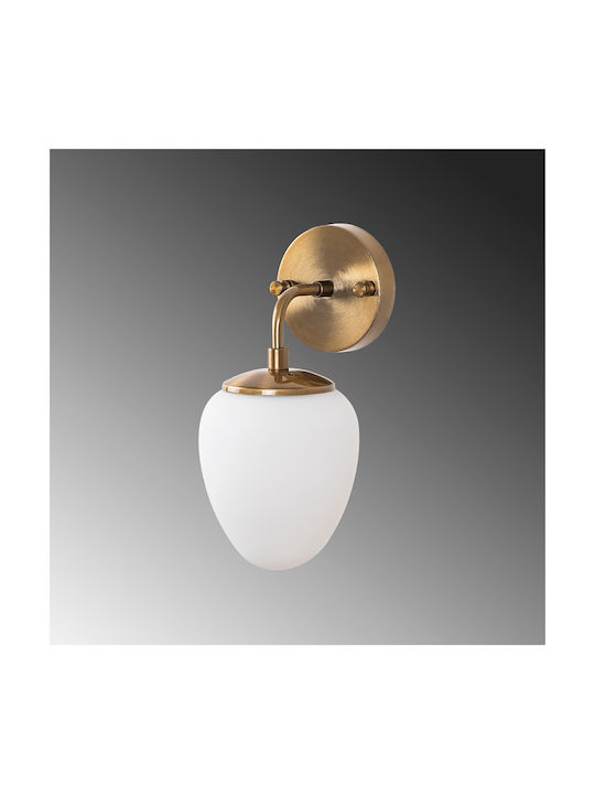Opviq Lampă de Perete cu Bază de Bec E14 Auriu 12 cm